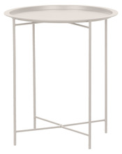 Sidebord Michigan stål sandy grey Ø46,8 cm - Sunlife